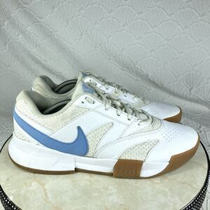 Nike Court Lite 4 Sneakers 11.5 White Light Blue Athletic Tennis Breathable Shoe
